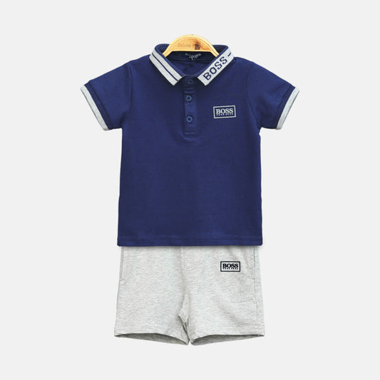 Royal Blue Boss Boy Suit – 2 Piece Set