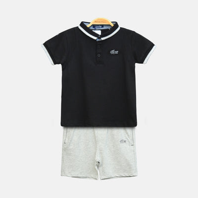Black Lacoste Boy Suit – 2 Piece Set