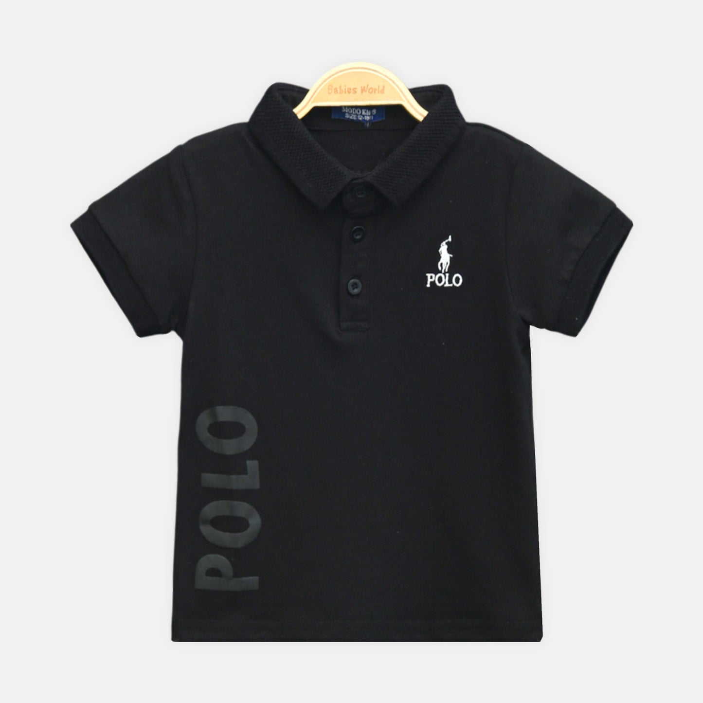 Black Polo Boy Suit – 2 Piece Set