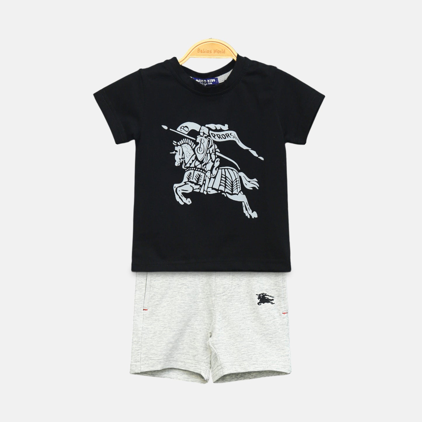 Burberry Inspired Black & Grey Boy Suit – 2 Piece Set