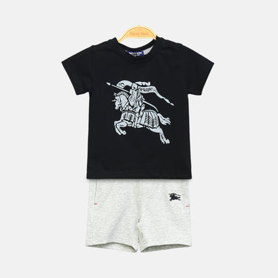 Burberry Inspired Black & Grey Boy Suit – 2 Piece Set