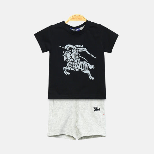 Burberry Inspired Black & Grey Boy Suit – 2 Piece Set