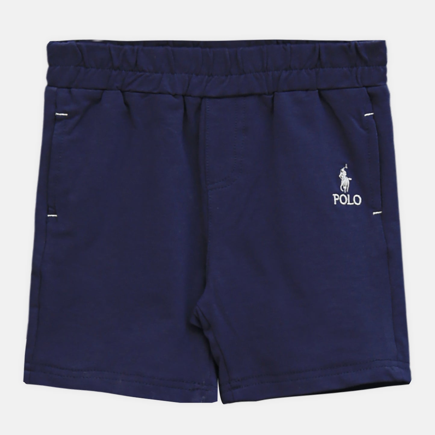 White Monogram Polo Boy Suit – 2 Piece Set