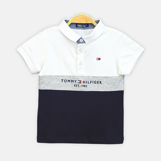 Boys Tommy Hilfiger Polo (White/Navy)