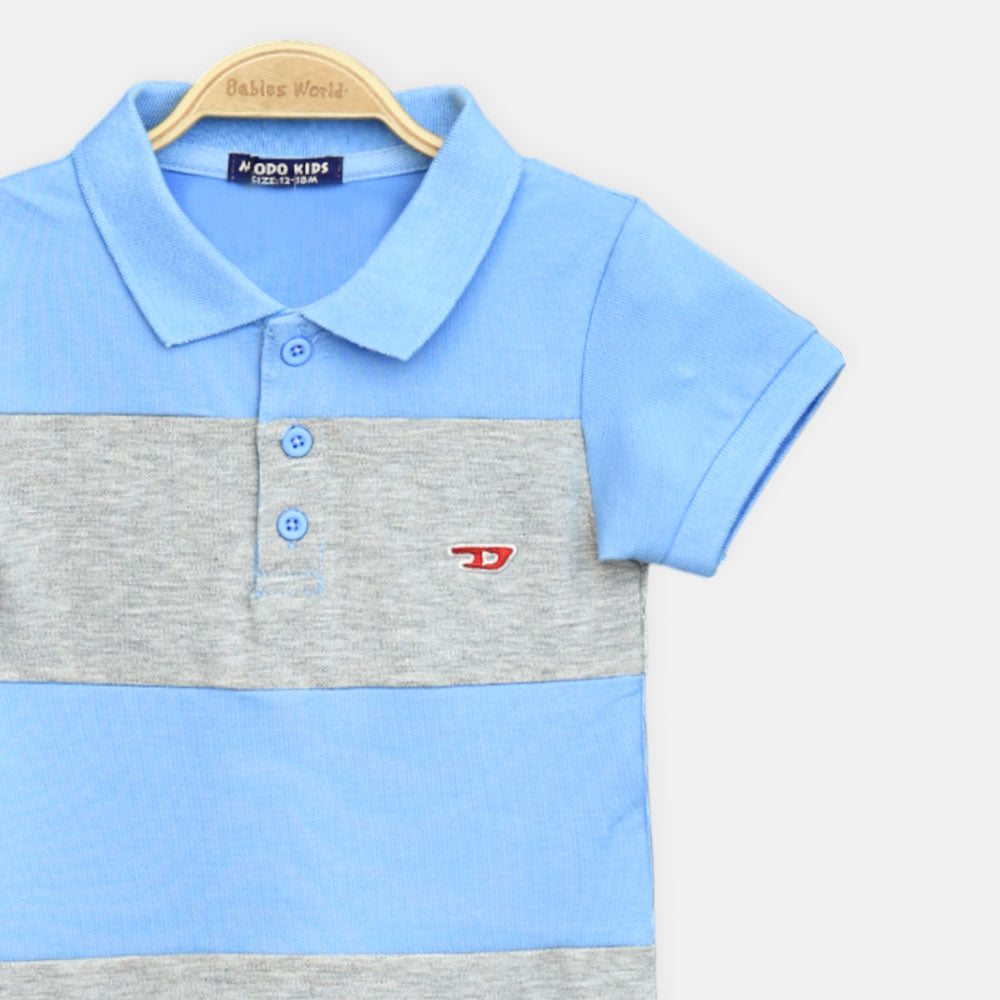 Boy T-shirt Blue & Grey