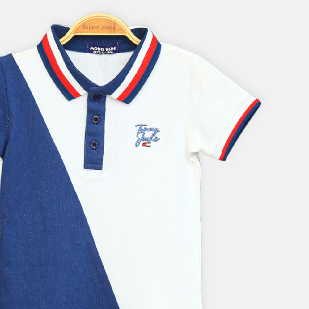 Boy T-shirt Blue & White