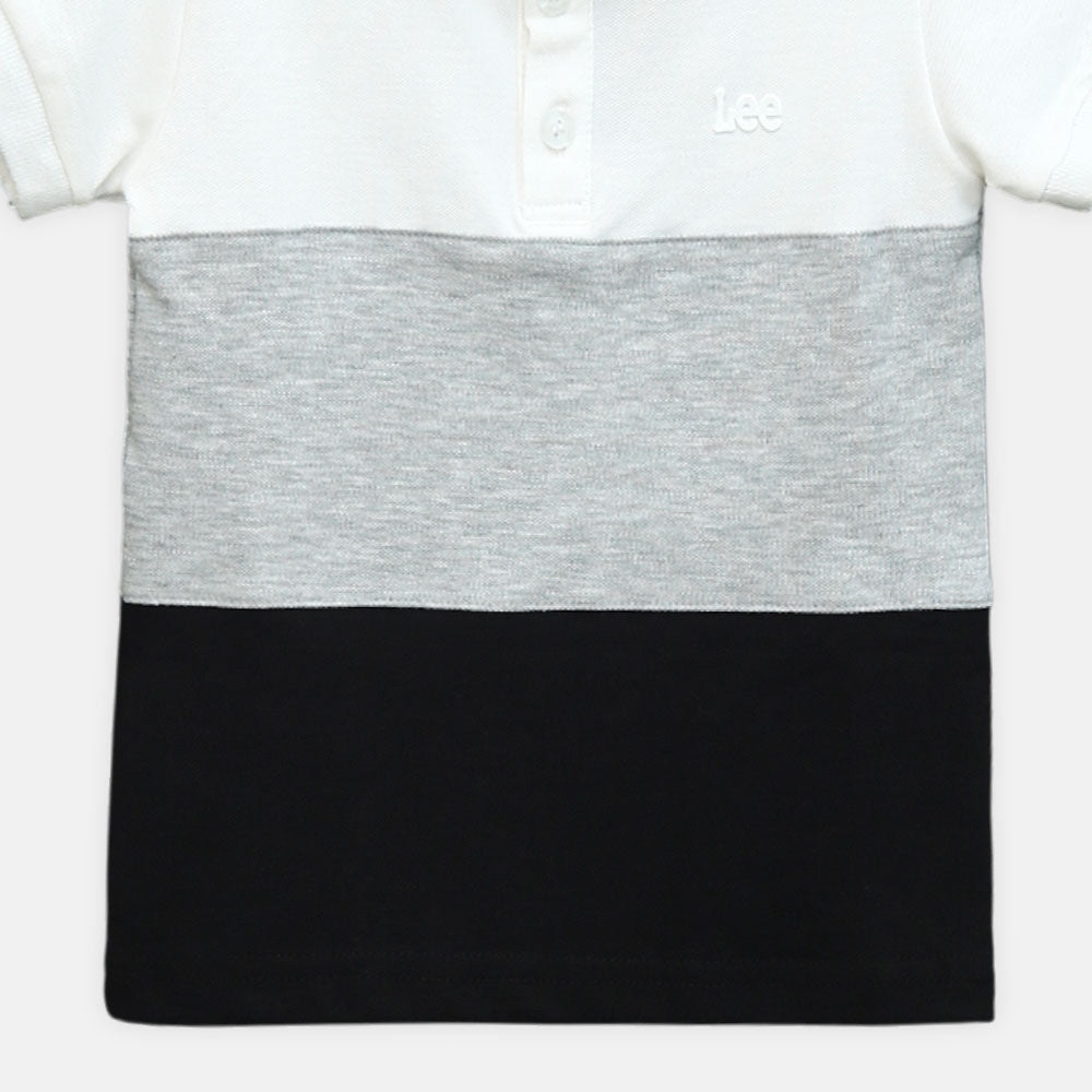 Boy T-shirt Grey Signature Logo Polo