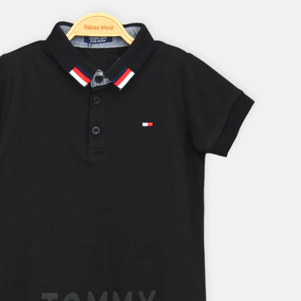 Boy T-shirt Boss Black Smart Polo