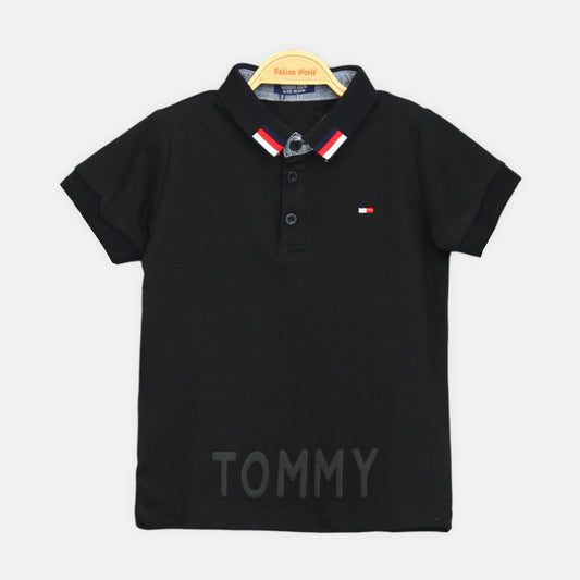 Boy T-shirt Boss Black Smart Polo