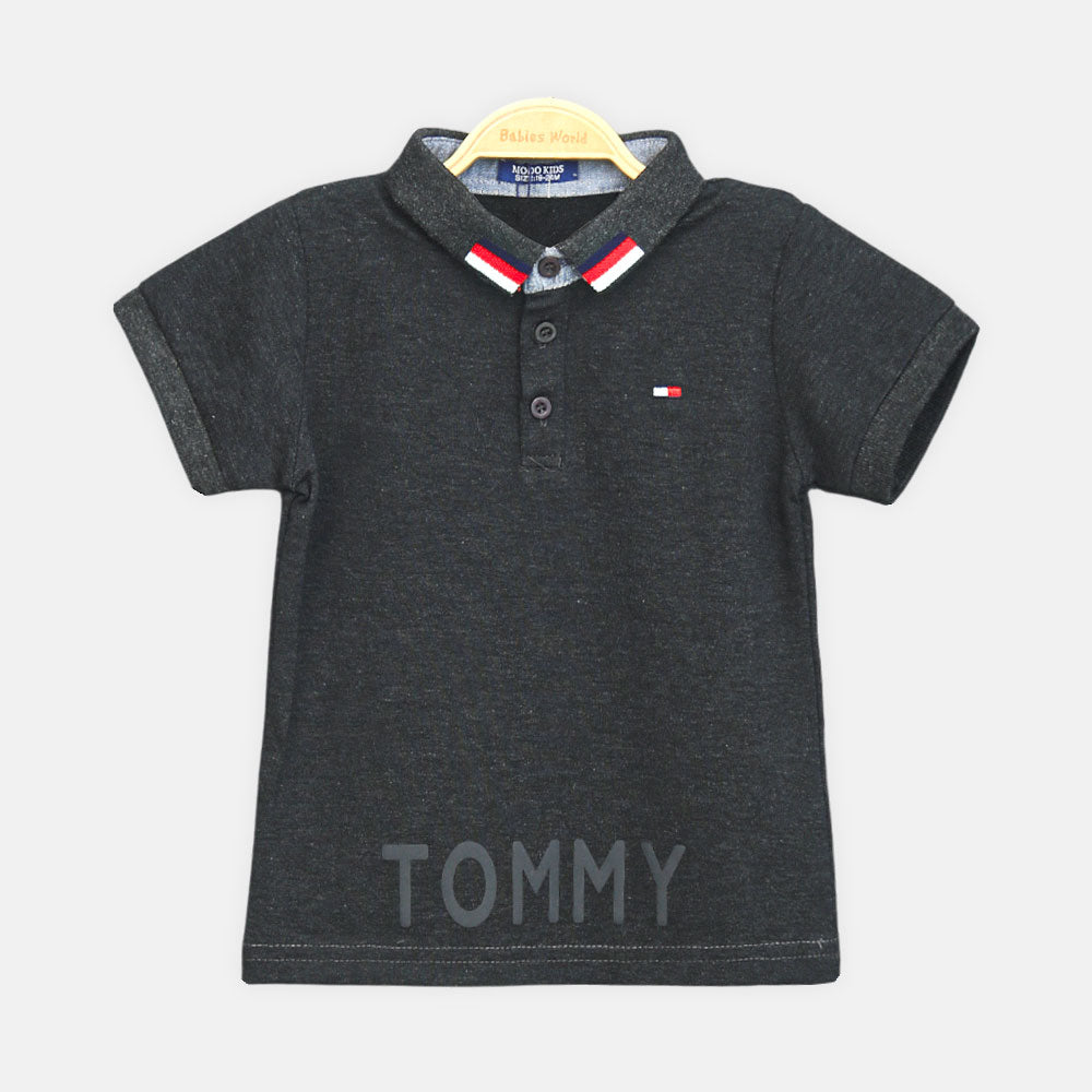 Boy T-shirt Boss Grey Smart Polo