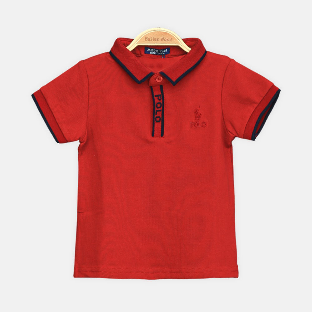 Boy T-shirt Burgundy Smart Piqué Polo