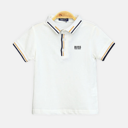 Boy T-shirt Hugo Boss Polo (White )