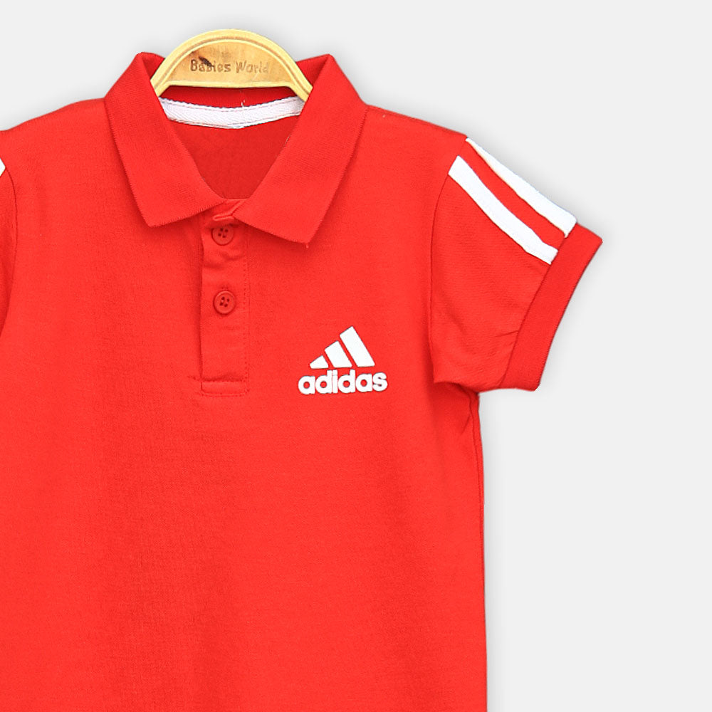 Boy T-shirt Adidas Polo Shirt (Red)