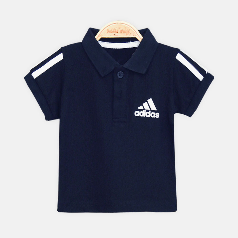 Boy T-shirt Adidas Polo Shirt (Navy Blue)