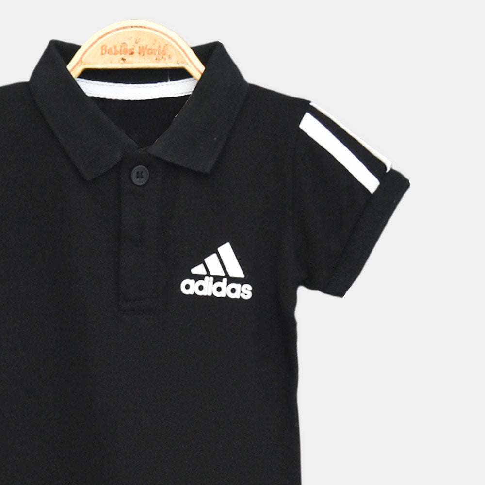 Boy T-shirt Adidas Polo Shirt (Black)