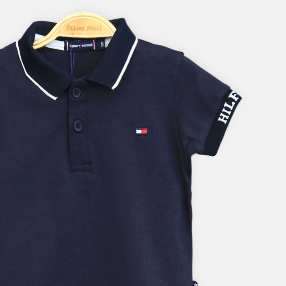 Boy T-shirt Tommy Hilfiger Navy Piqué Polo