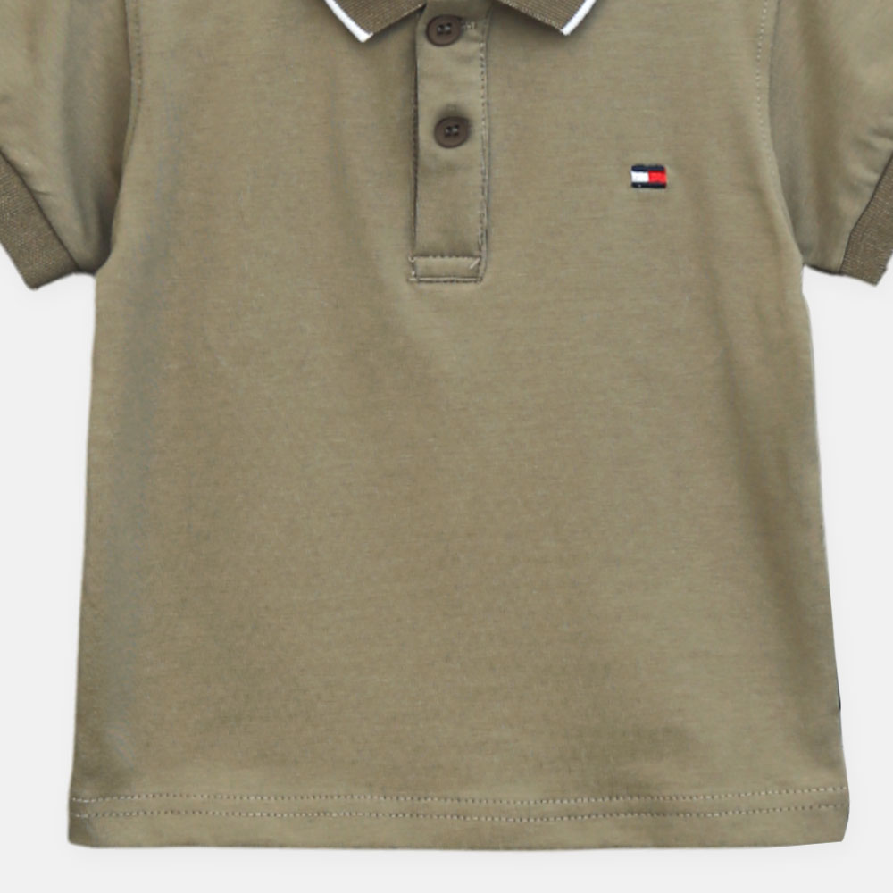 Boy T-shirt Tommy Hilfiger Olive Pique Polo