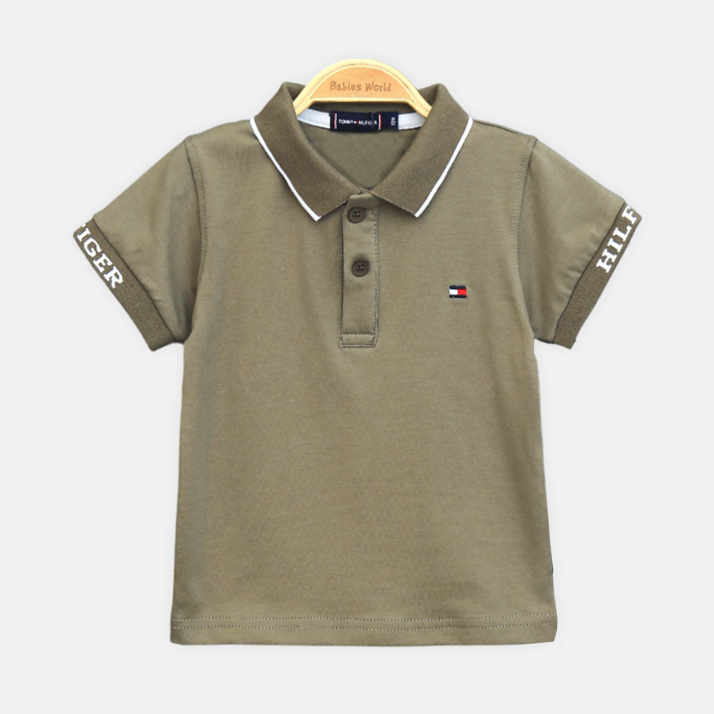 Boy T-shirt Tommy Hilfiger Olive Pique Polo