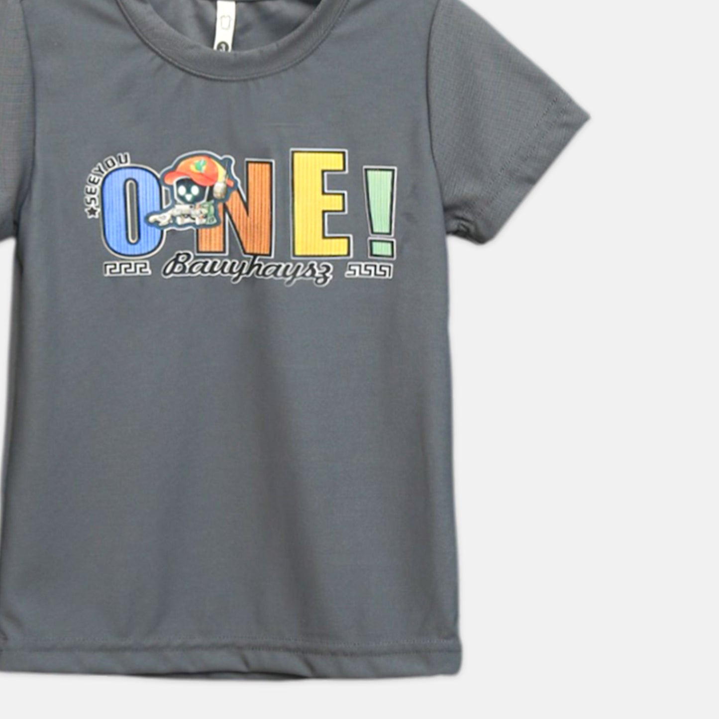 Boys One! Graphic T-Shirt Grey