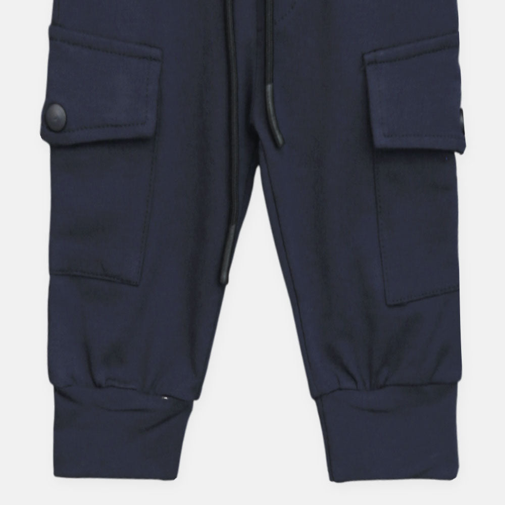 Boy Navy Blue Cargo Jogger Pant