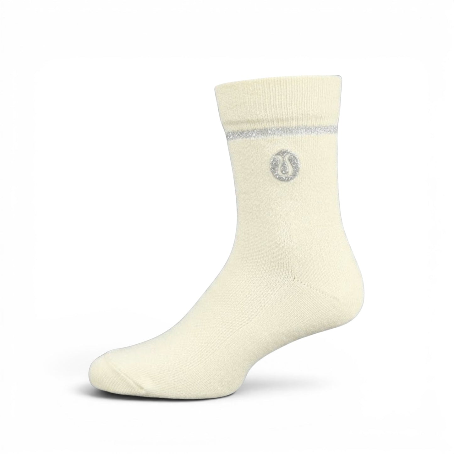 OFF-WHITE GLITTER GIRL SOCKS