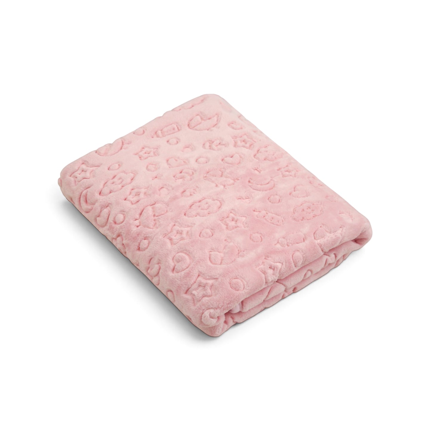 PINK ICONS EMBOSSED BLANKET
