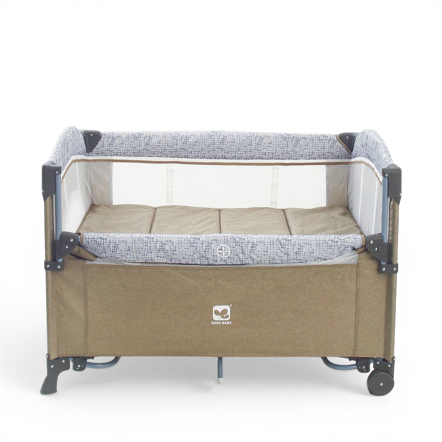PLAY PEN KHAKI PORTABLE WITH MESH