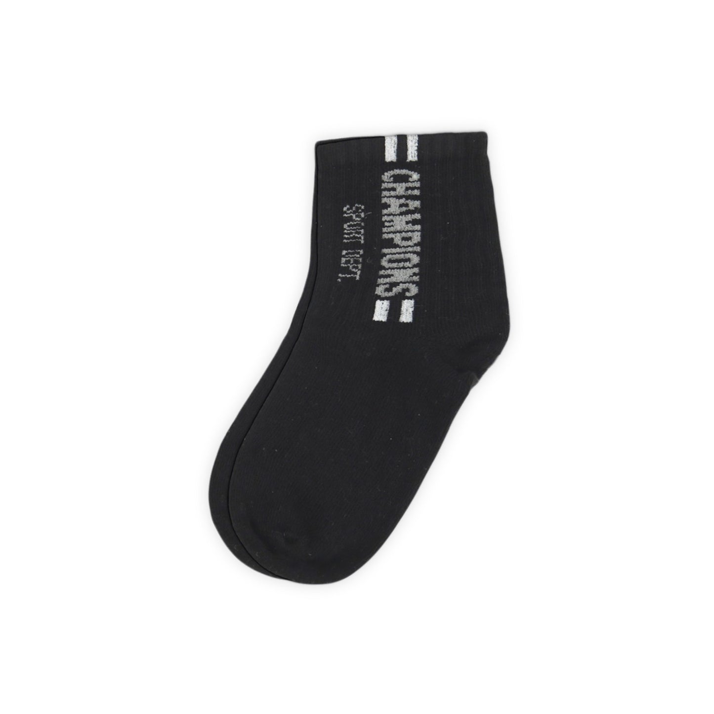 CHAMPIONS BLACK ANKLE BOY SOCKS
