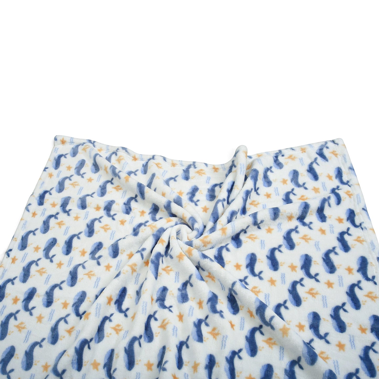 BLUE WHALE REVERSIBLE WITH PLUSH TOY BLANKET