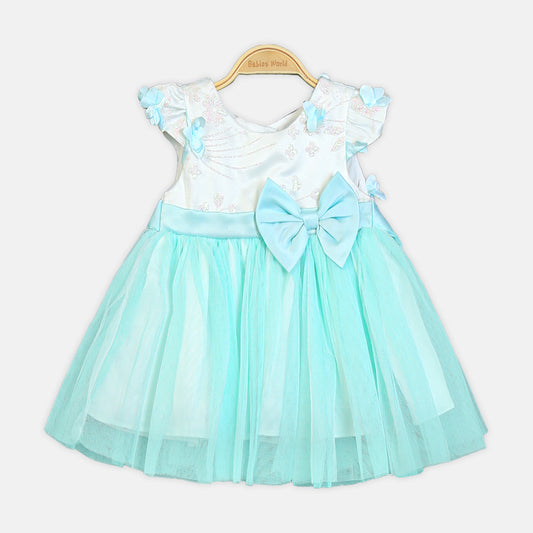 CYAN MERMAID FANCY FROCK