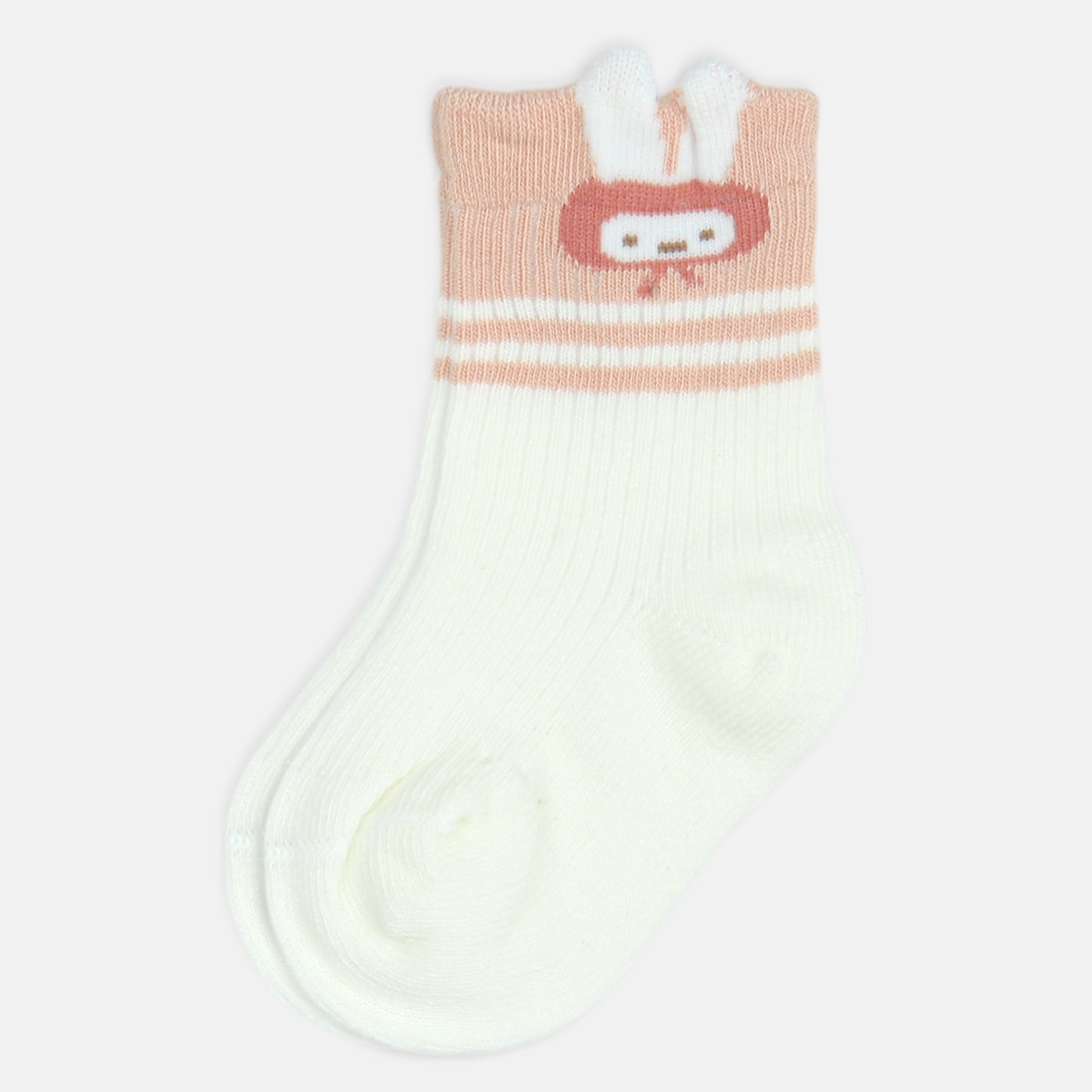 GIRL SOCKS PINK BUNNY EARS CREW