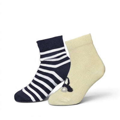 GRAPHIC ANKLE BOY SOCKS PK-2