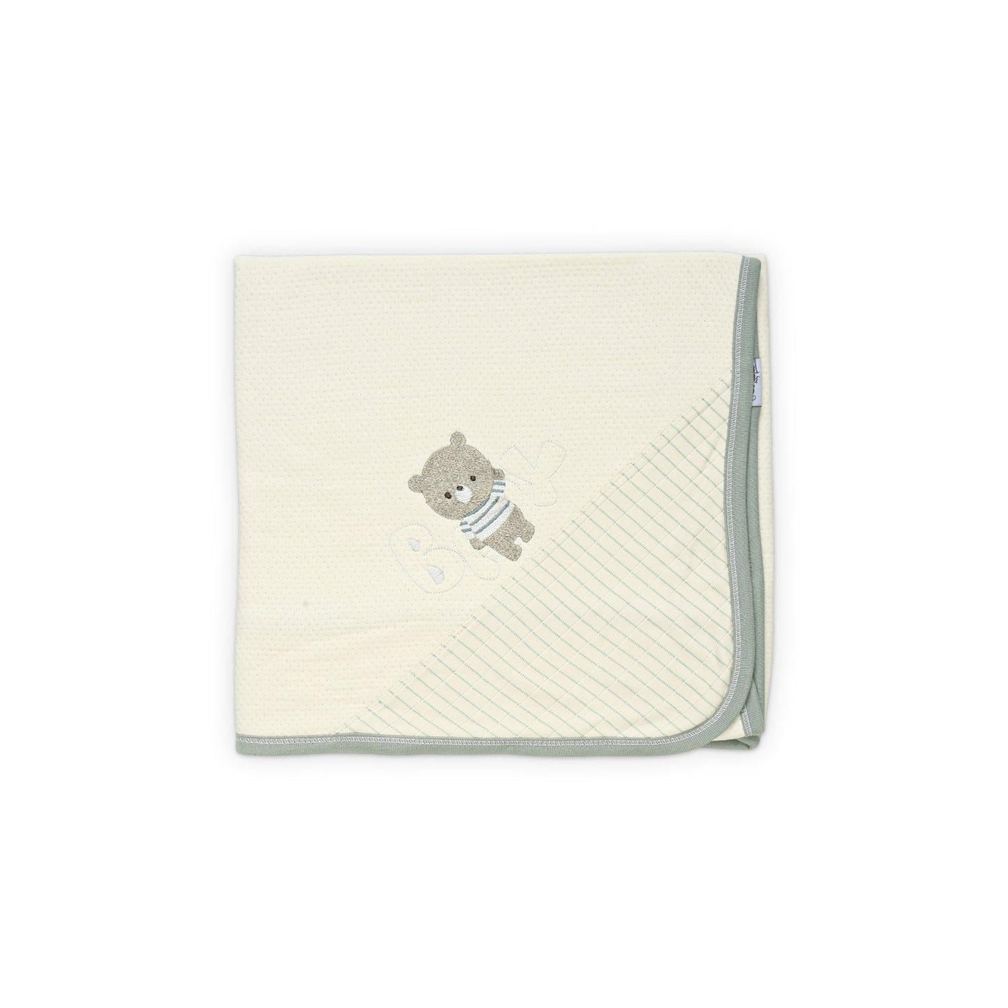 SLEEPING SET - OFF WHITE SAGE GREEN BEAR THEME