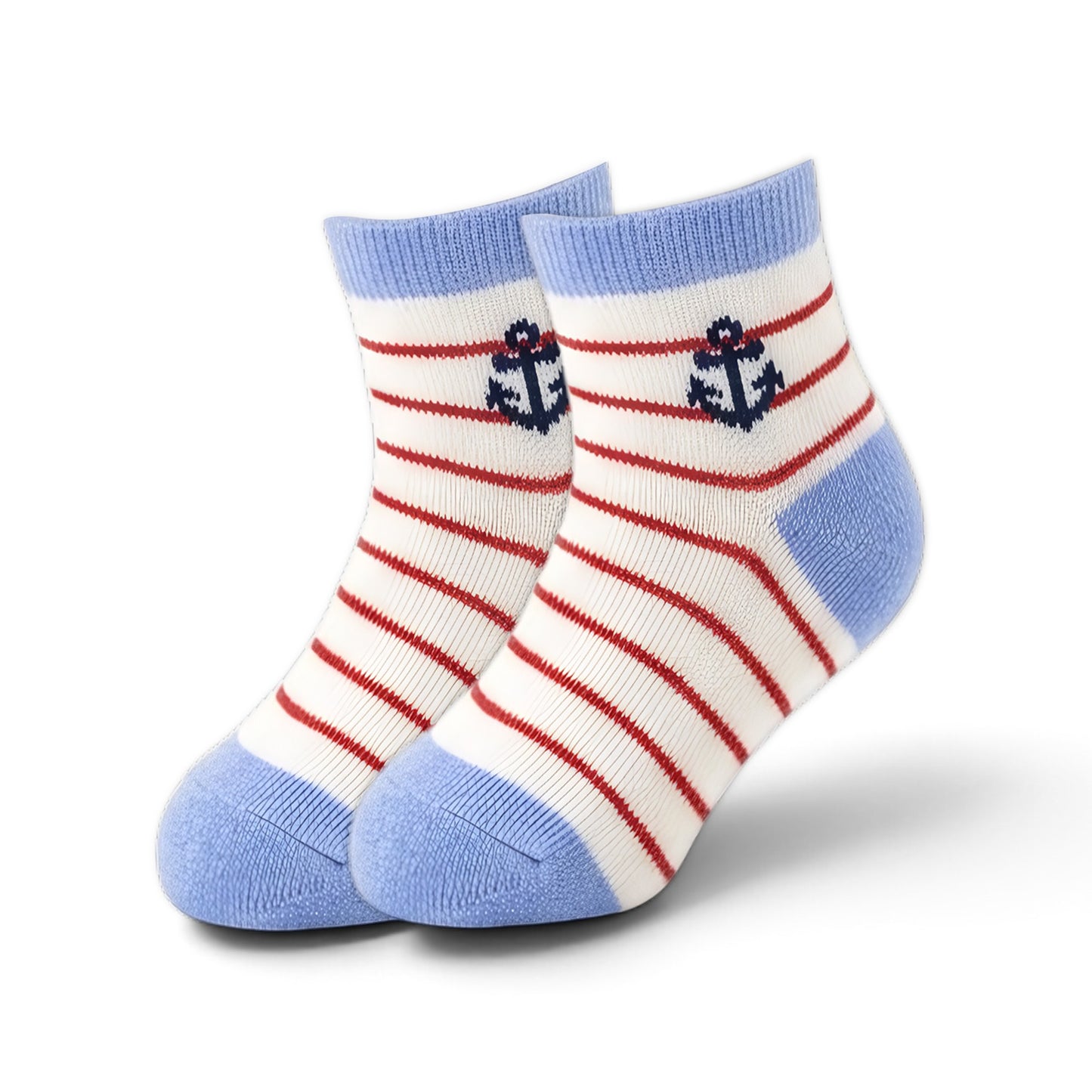 MILLIE & TILLIS ANCHOR, SOLID & SAILOR BEAR BOY SOCKS PK-3