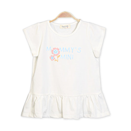 MOMMY'S MINI WHITE PEPLUM T-SHIRT