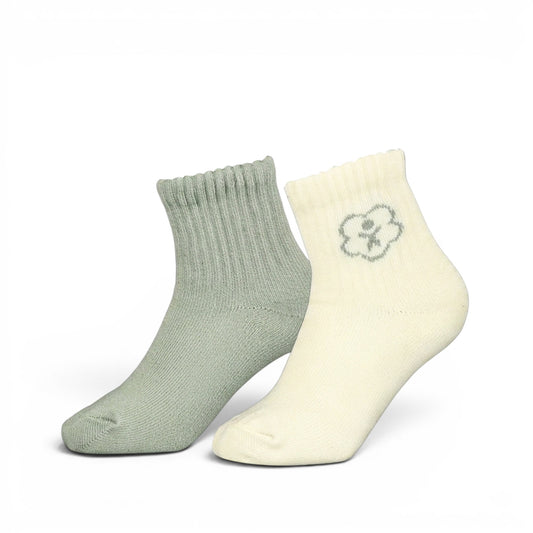 SOFT DUAL-TONE GIRL SOCKS PK-2
