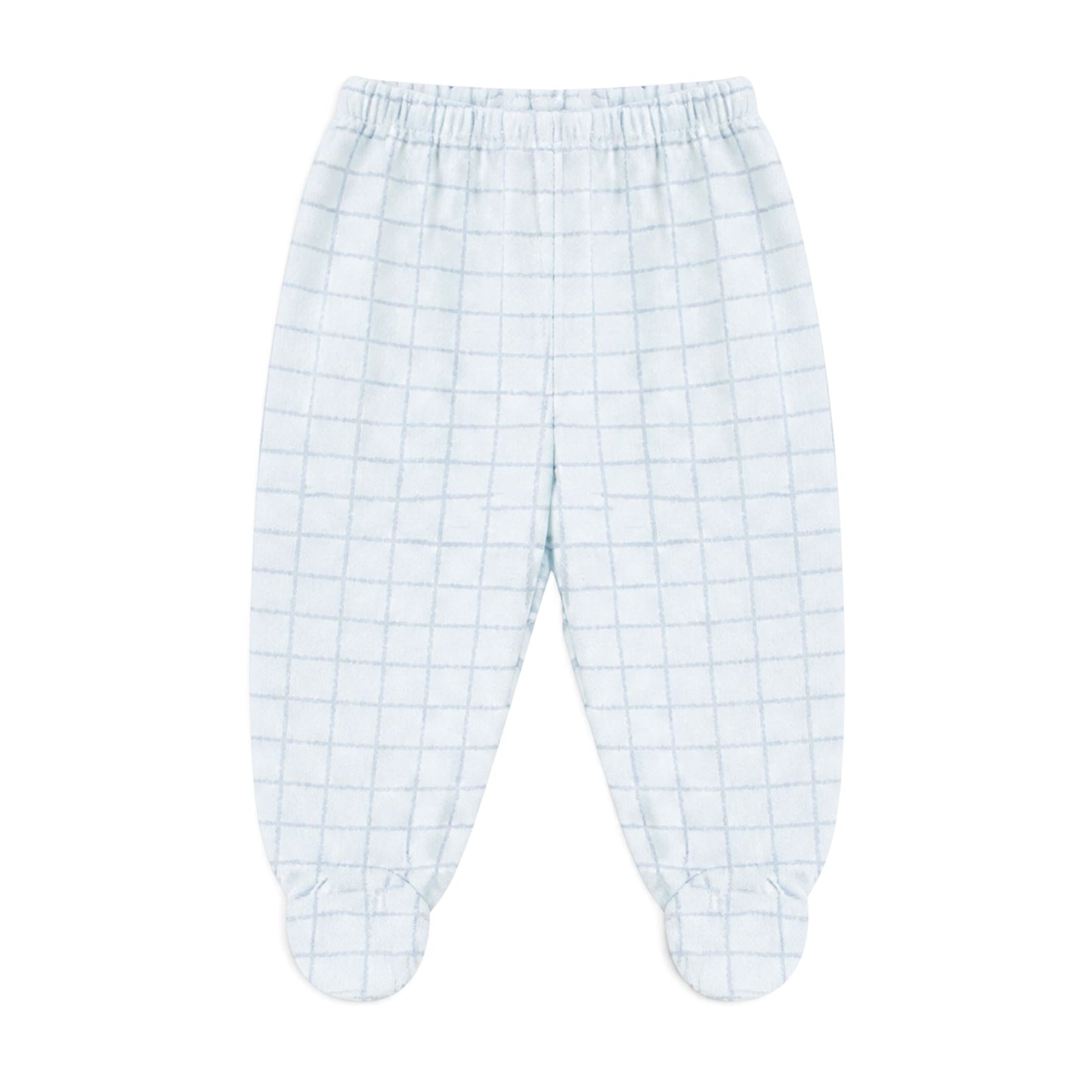 BLUE GRID AND CREAM SLEEPING BEAR BABY BOY GIFT SET