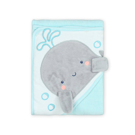 BATH TOWEL WHALE WISHES BATH SET