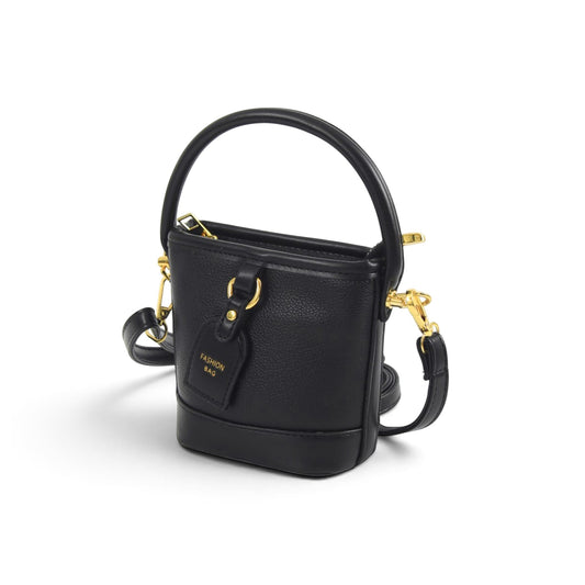 Classic Black Casual Bucket Bag