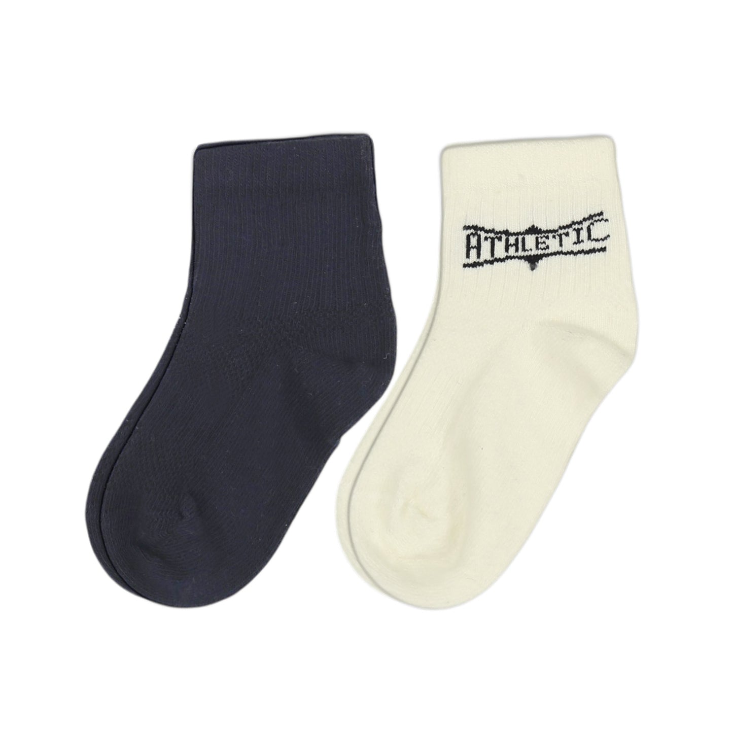 ATHLETIC & NAVY ANKLE BOY SOCKS PK-2