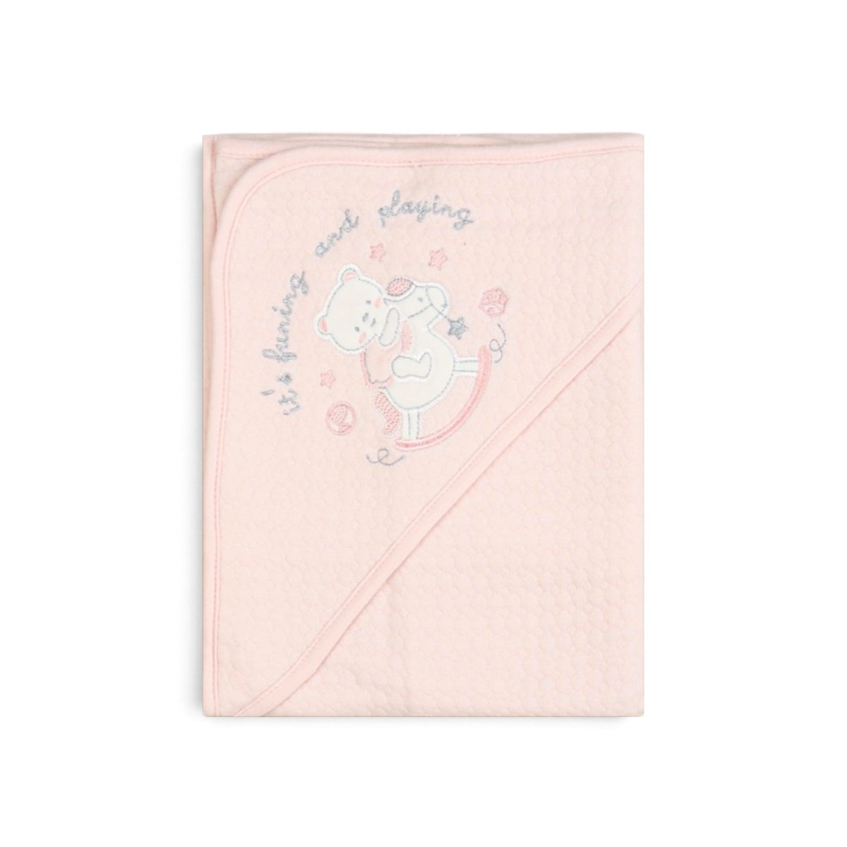 PINK HOODED ROCKING BEAR WRAPING SHEET