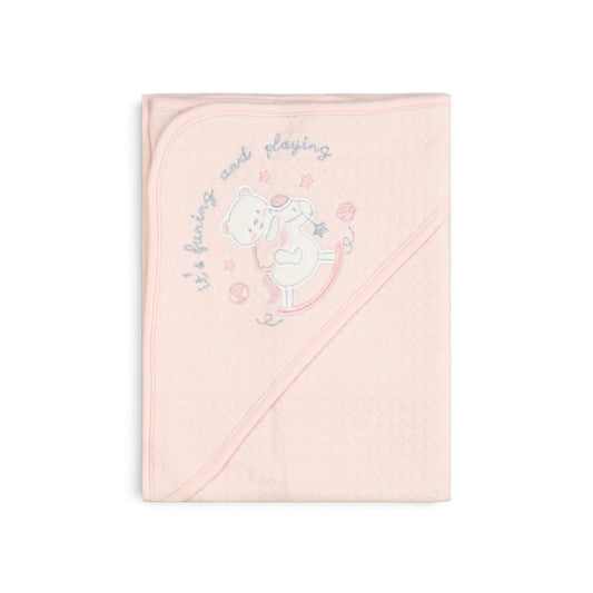 PINK HOODED ROCKING BEAR WRAPING SHEET