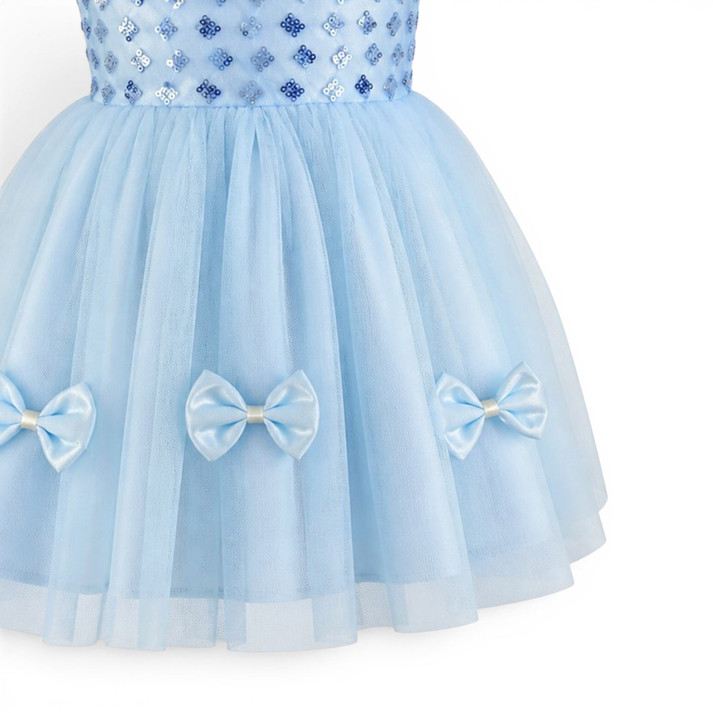 BLUE BABY GIRL FANCY FROCK GIFT SET