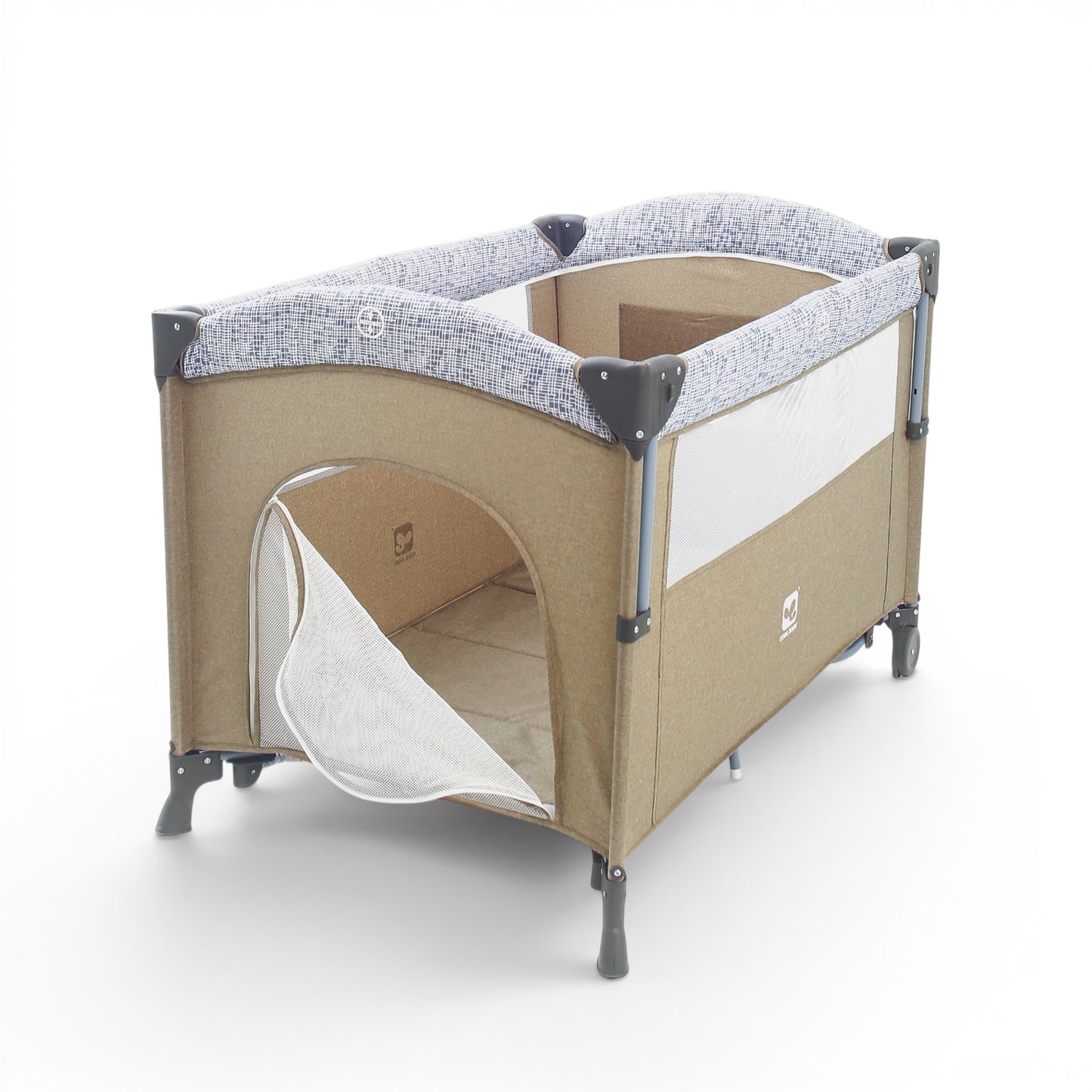 PLAY PEN KHAKI PORTABLE WITH MESH