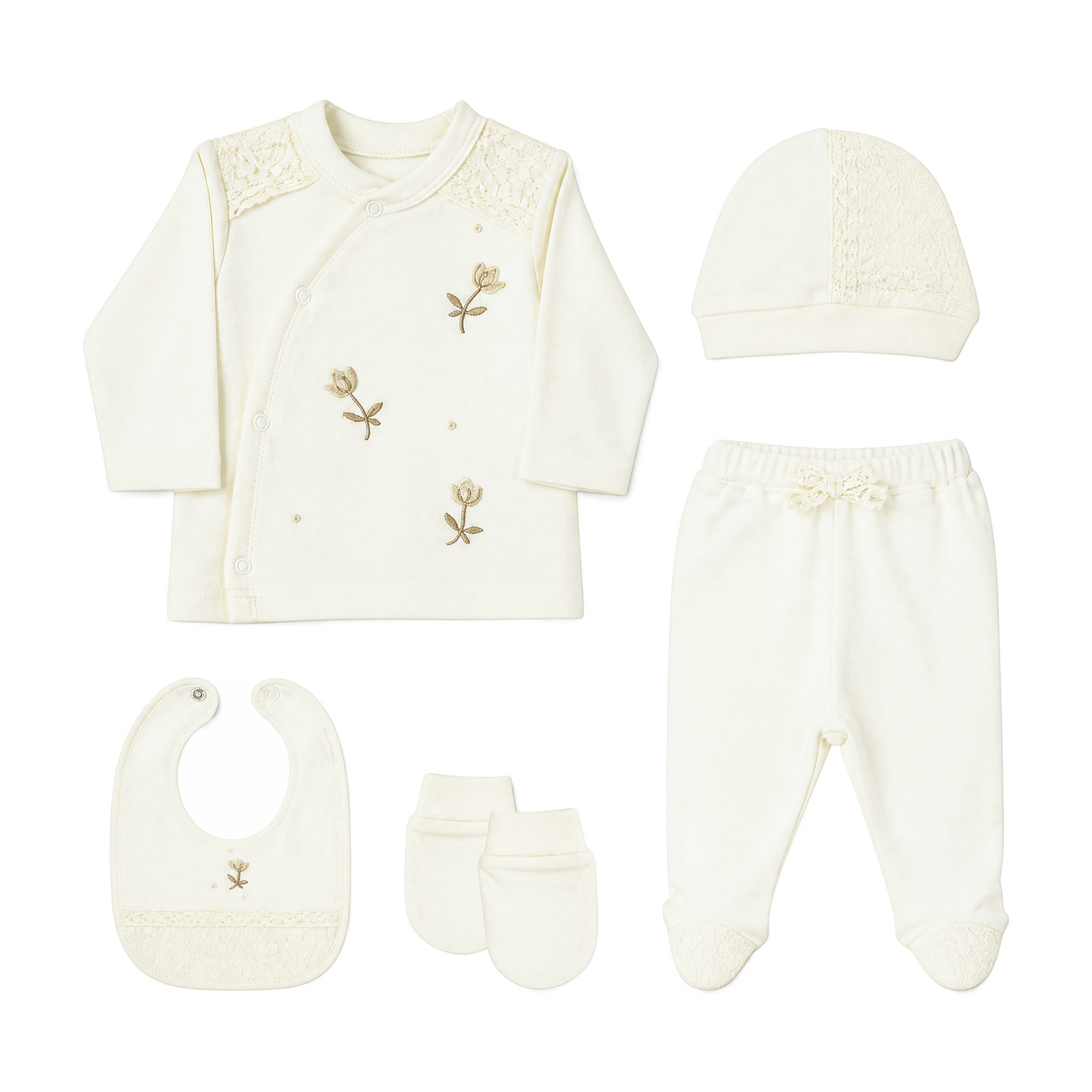 OFF-WHITE FLORAL BABY GIRL GIFT SET