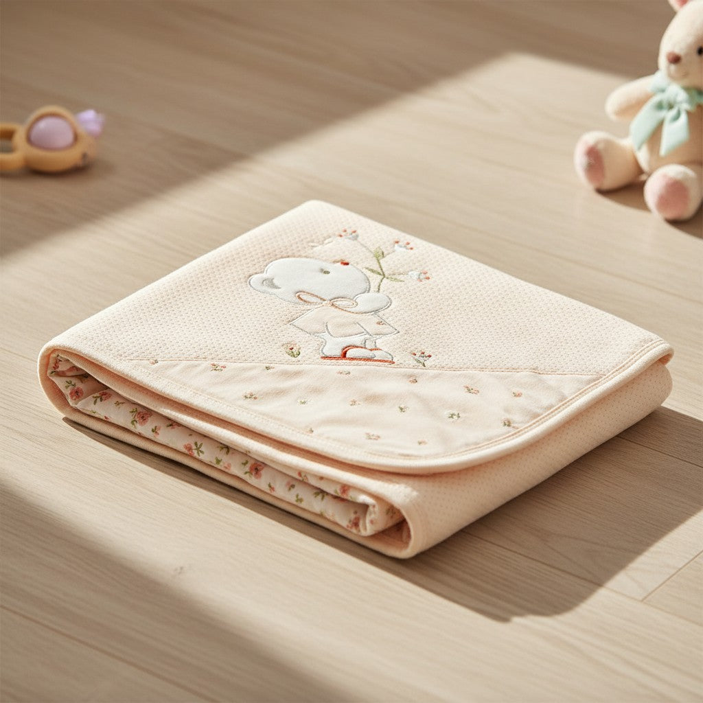 FLORAL TEDDY PATCHED WRAPPING SHEET