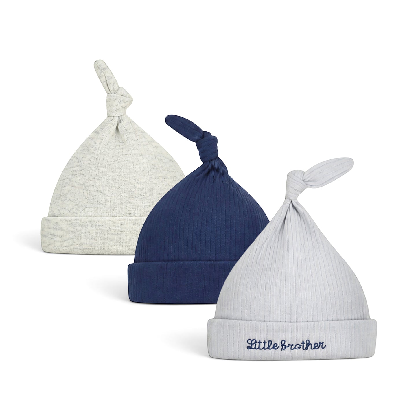 LITTLE BROTHER KNOTTED BABY CAPS PK-3