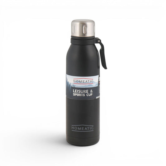 HOMEATIC STEEL WATER BOTTLE 700 ML BLACK