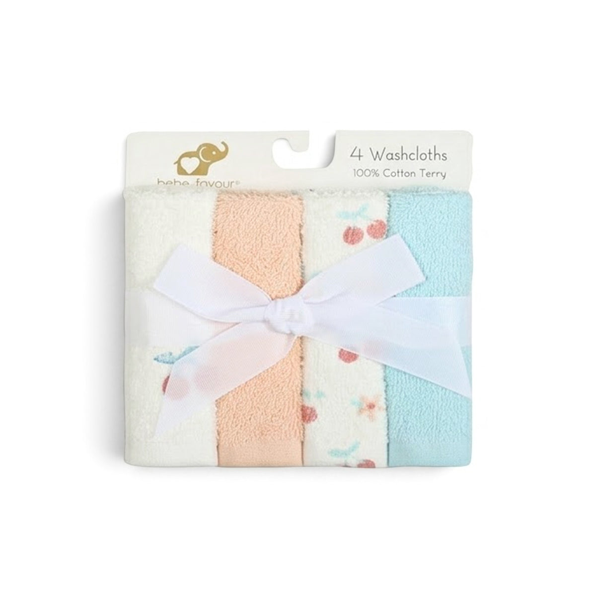 CHERRY FRUIT FACE TOWEL PK-4