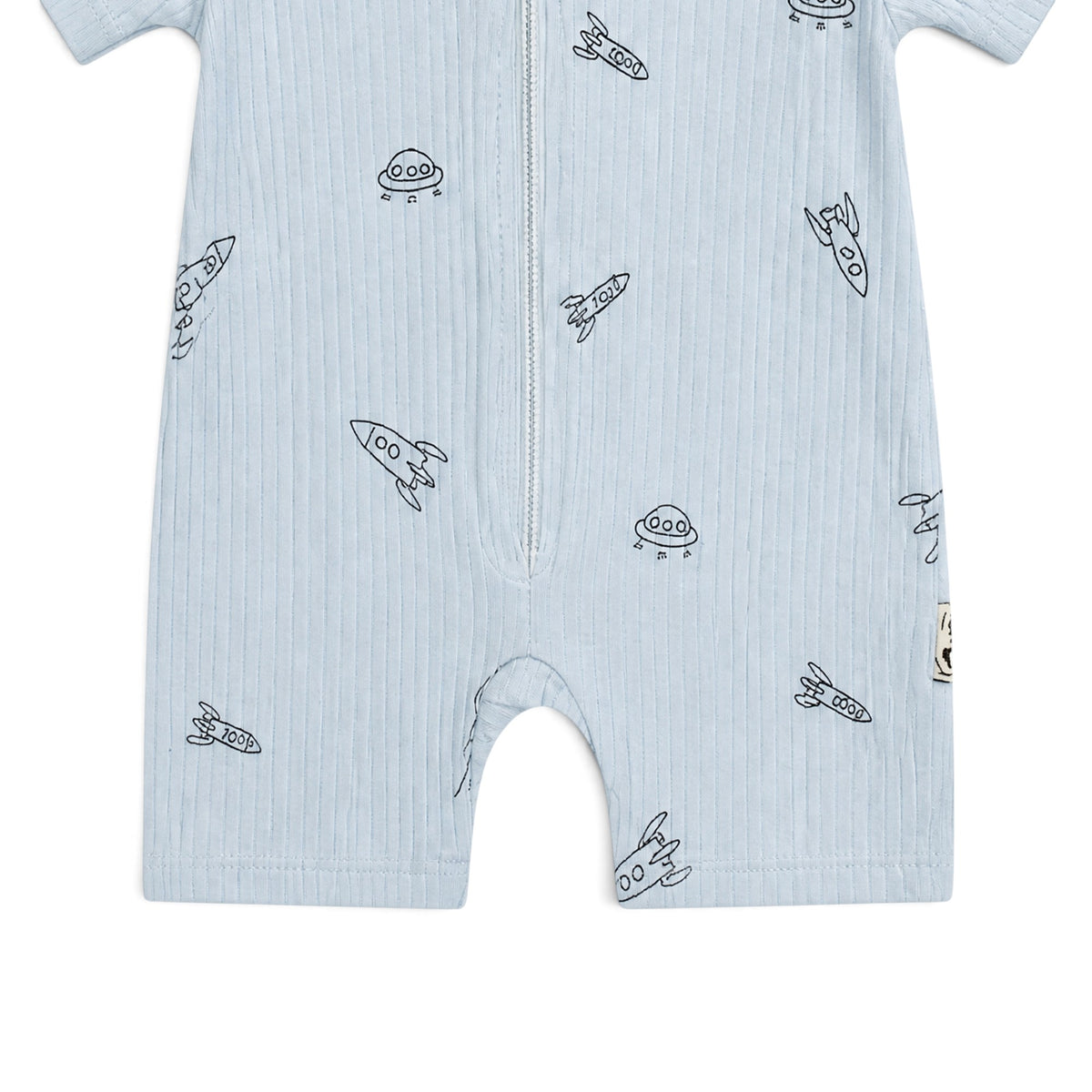 LIGHT BLUE SPACE PRINT ROMPER
